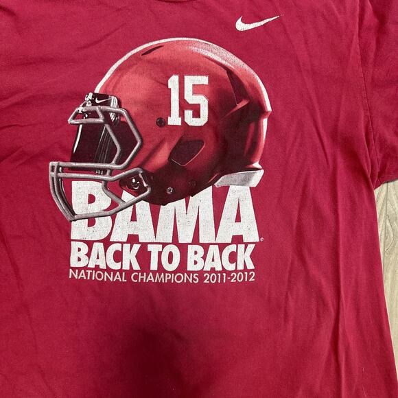 Nike XL Graphic nT-shirt Alabama Crimson Tide Football Back to Back Bama 15 - Picture 5 of 5
